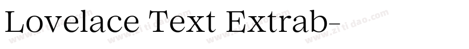 Lovelace Text Extrab字体转换